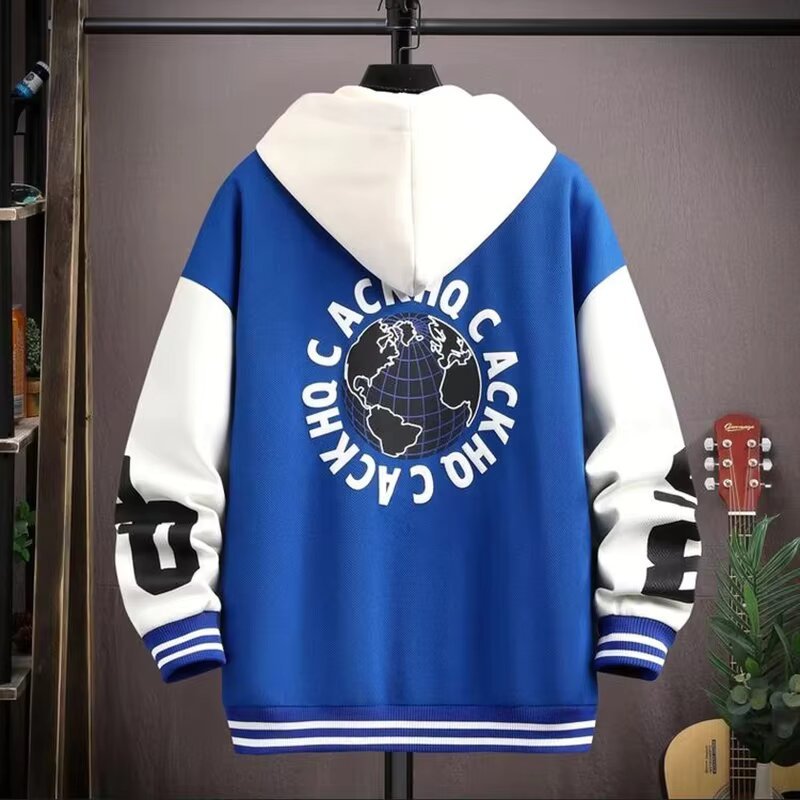 Amvosh Print Button Hoodie