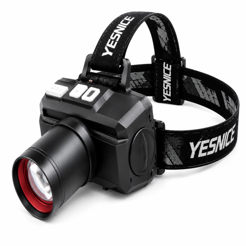Rechargeable Zoom LED Headlamp with Type-C Charging